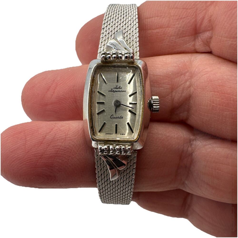 Jules Jurgensen Diamond Accent Quartz Vintage Ladies watch WORKING/NEW BATTERY